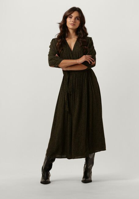 Dunkelgrün SCOTCH & SODA Midikleid MIDI WRAP DRESS - large