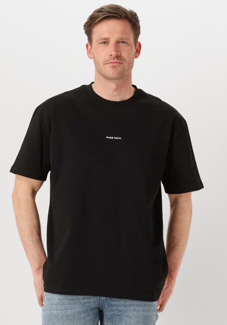 Schwarze PURE PATH T-shirt LOOSE FIT CREWNECK SS T-SHIRTS - large