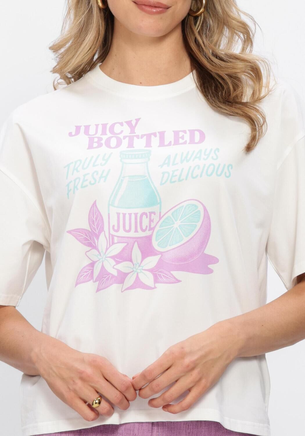 Wei&szlig;e YDENCE T-shirt T-SHIRT JUICY BOTTLE - large