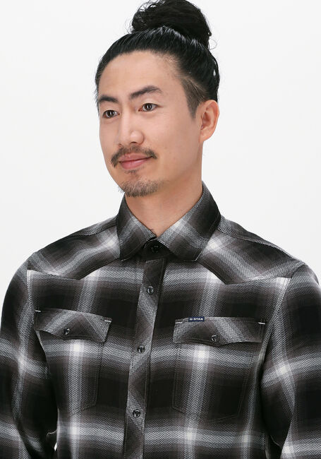 Graue G-STAR RAW Casual-Oberhemd C841 HERITAGE HB FLANNEL CHECK - large