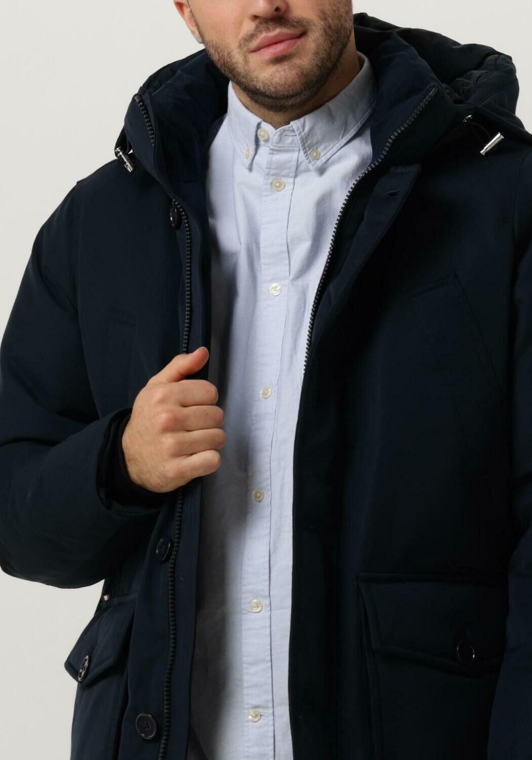 Hooded down parka outlet jacket tommy hilfiger