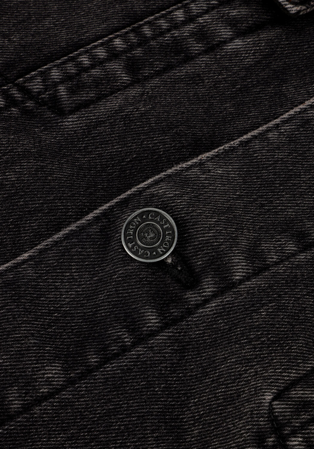 Graue CAST IRON Jeansjacke DENIM JACKET GREY SHADOW WASH - large