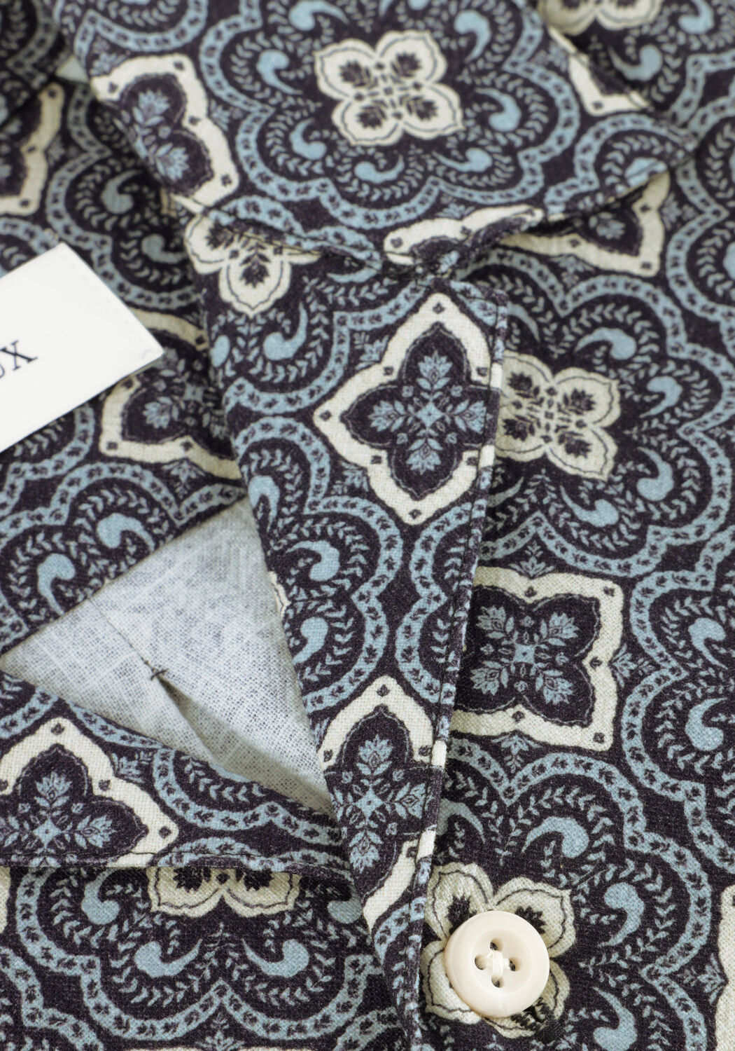 Mehrfarbige/Bunte LES DEUX Polo-Shirt LUKAS ARABESQUE SS SHIRT - large