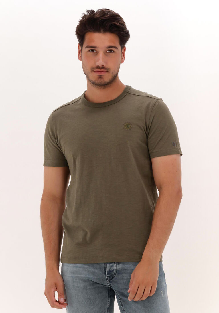 grüne cast iron t-shirt short sleeve r-neck slub jersey