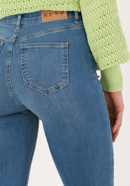 Blaue NA-KD Skinny jeans SIDE SLIT SKINNY JEANS - large