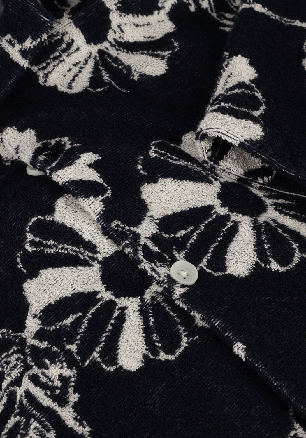 Dunkelblau ANERKJENDT Casual-Oberhemd AKLEO FROTTE AOP SHIRT - large