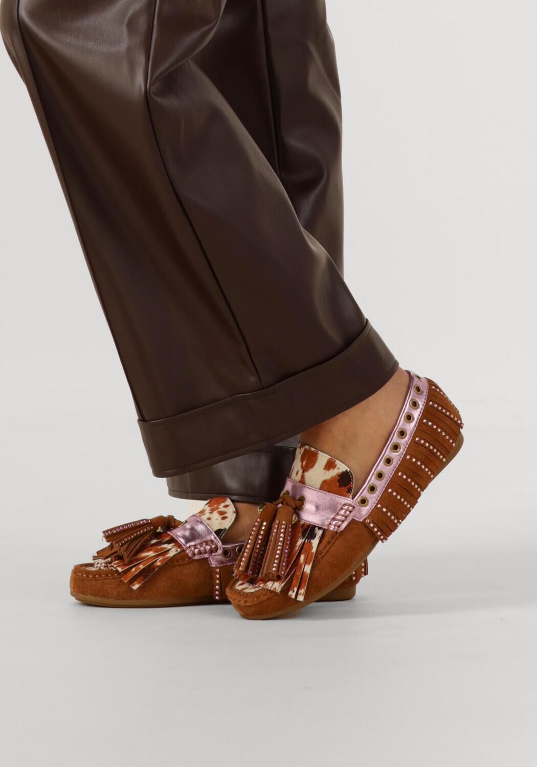 Braune KURT GEIGER LONDON Mokassins TASSEL FRINGE - large