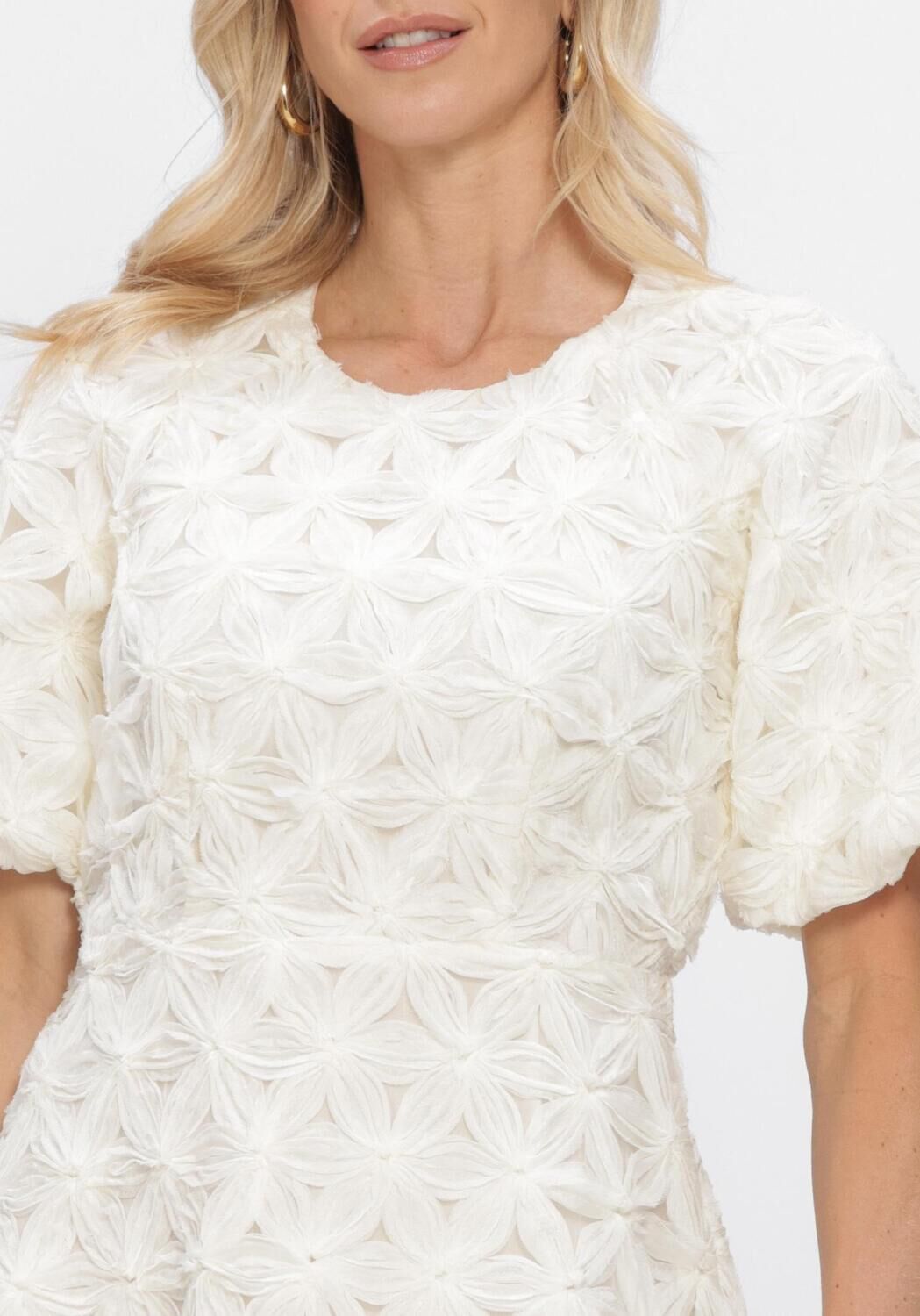 Nicht-gerade weiss FREEBIRD Kleider WV-3D-VOILE-FLOWER-26-1 - large