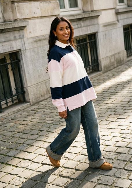 Mehrfarbige/Bunte TOMMY JEANS Polo-Shirt TJW BADGE STRIPE RUGBY - large