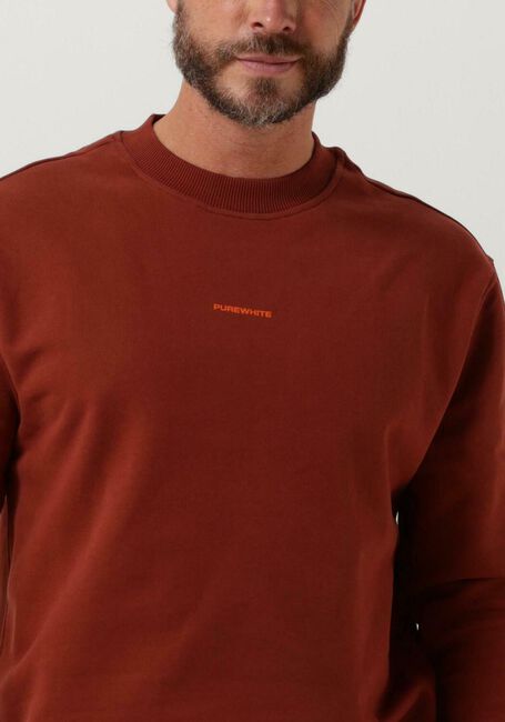 Rote PUREWHITE Sweatshirt CREWNECK WITH THE NEW ORDINARY PRINT ON BACK - large