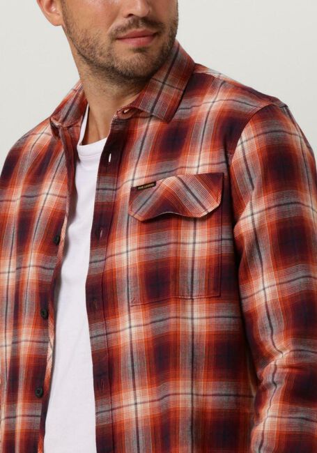 Rote PME LEGEND Casual-Oberhemd LONG SLEEVE SHIRT CTN TWILL CHECK - large