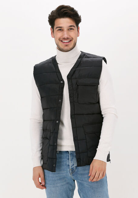 Schwarze ANERKJENDT Bodywarmer AKRASMUS PADDED GILET - large