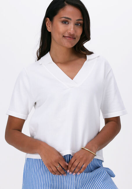 Weiße ESMÉ STUDIOS Top MAE 2/4 LOOSE POLO BLOUSE KNIT - large