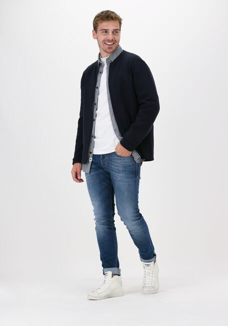 Blaue ANERKJENDT Casual-Oberhemd AKLOUIS STRIPE CHAMBRAY SHIRT - large