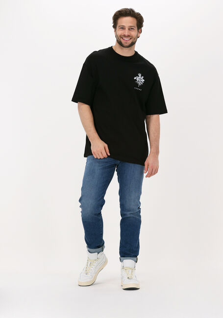 Schwarze SELECTED MEN T-shirt SLHLOOSE-PAW SS O-NECK TEE EX - large