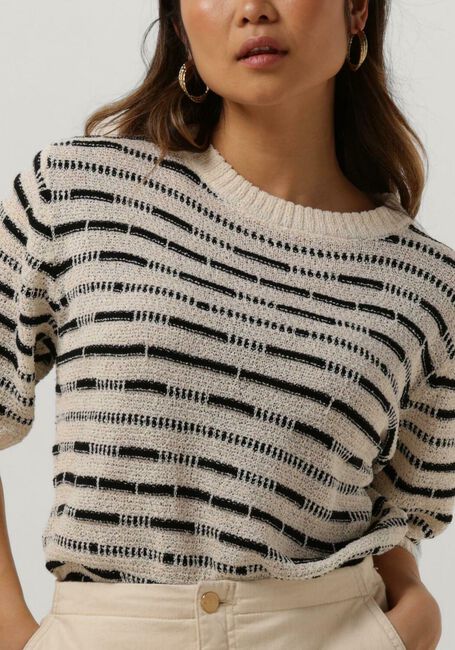 Schwarze NUKUS Pullover VINNA PULLOVER SS STRIPE - large