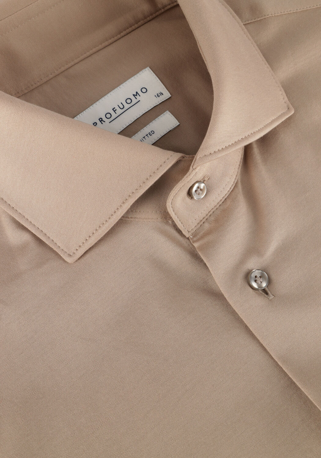 Beige PROFUOMO Klassisches Oberhemd SHIRT CUTAWAY SF SC KNITTED - large