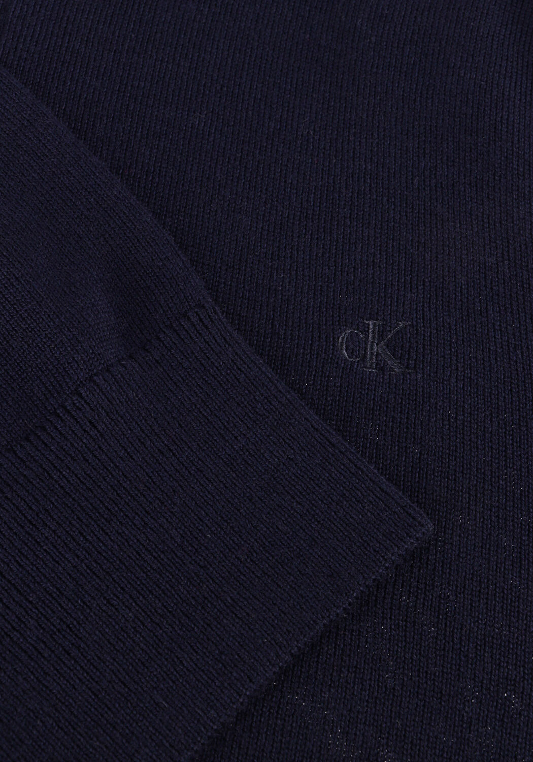 Dunkelblau CALVIN KLEIN Pullover LS 100% MERINO QZ 14GG - large