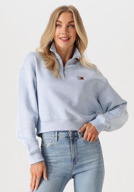 Hellblau TOMMY JEANS Pullover TJW BXY CRP BADGE 1/4ZIP - large