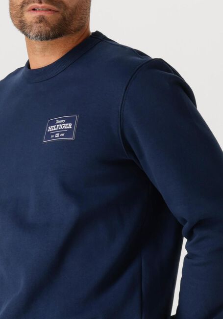 Blaue TOMMY HILFIGER Sweatshirt MONOTYPE LABEL SWEATSHIRT - large