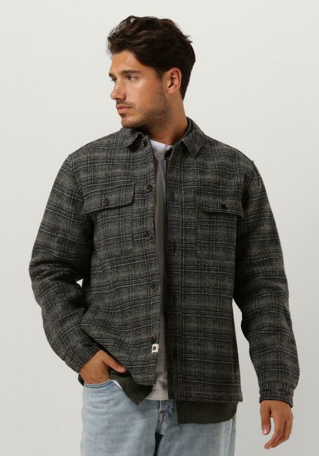 Dunkelgrün ANERKJENDT Overshirt AKLION CHECK OVERSHIRT - large