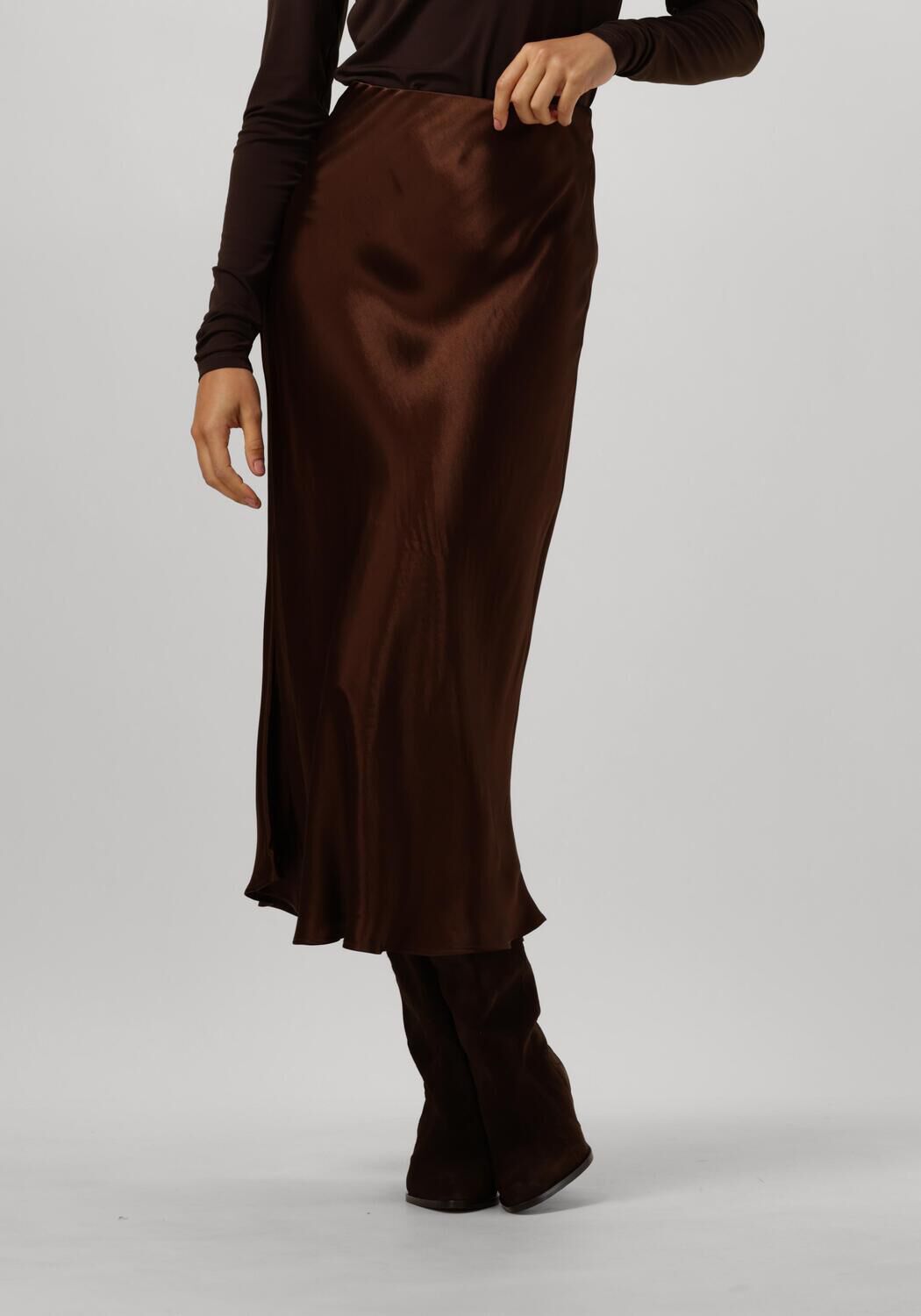 Satin midi skirt bias on sale