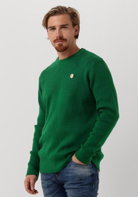 Grüne SCOTCH & SODA Pullover RIB-KNIT WOOL-BLEND CREWNECK PULLOVER - large