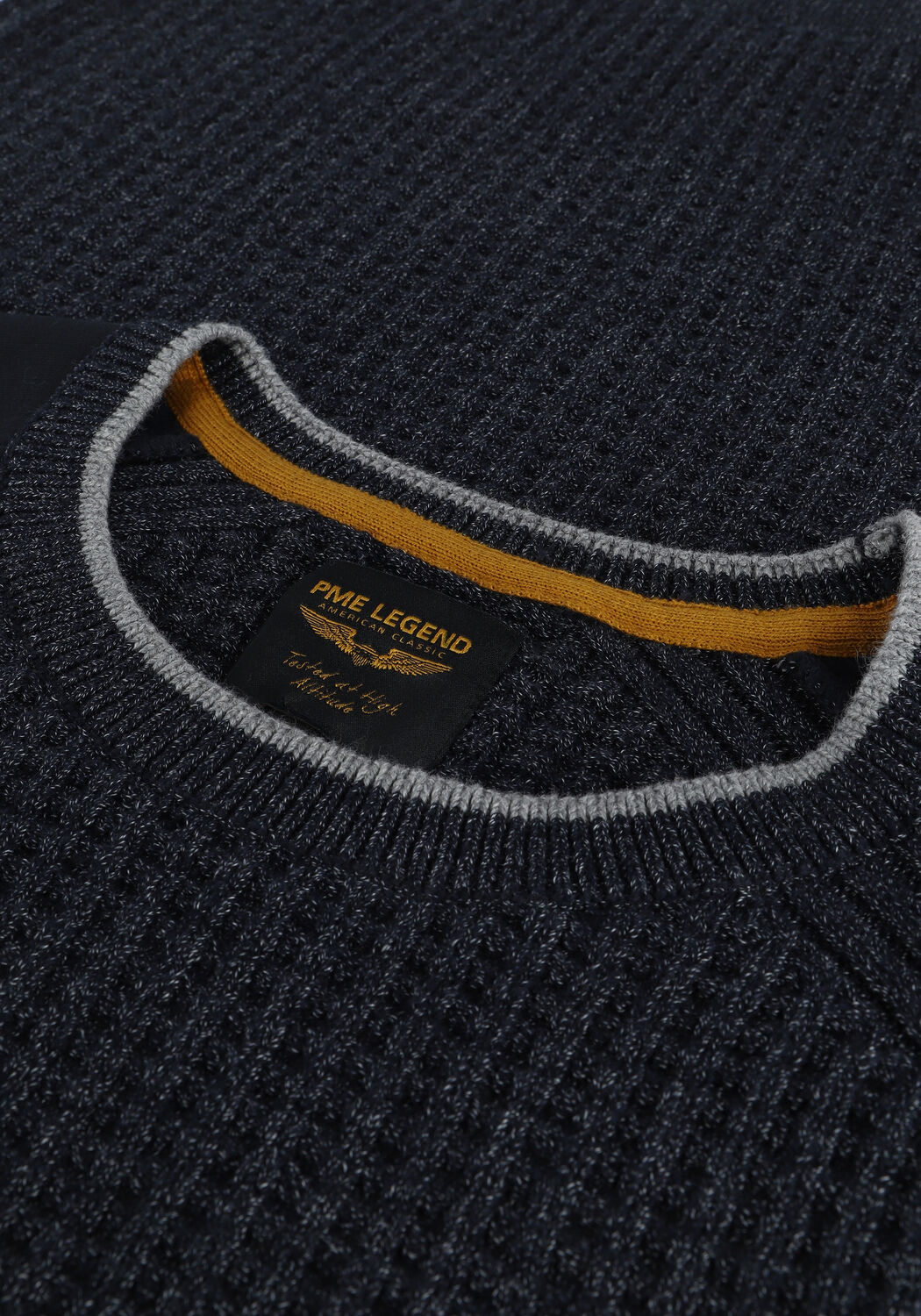 Blaue PME LEGEND Pullover R-NECK KNIT SWEAT COMBINATION - large