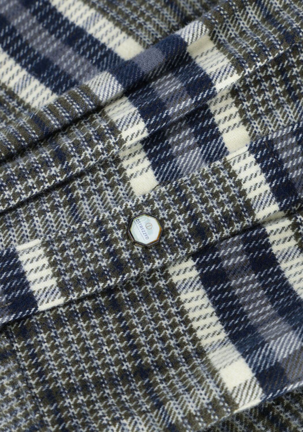 Graue DSTREZZED Overshirt ZIPPED OVERSHIRT FANCY TARTAN - large