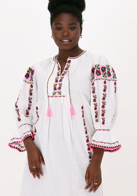 Weiße ANTIK BATIK Minikleid MILDA DRESS - large