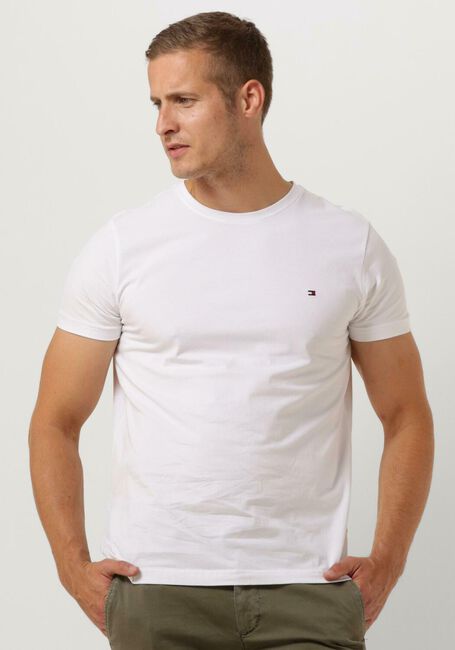 Weiße TOMMY HILFIGER T-shirt CORE STRETCH SLIM C-NECK - large