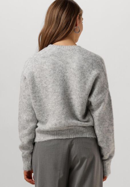 Graue COLOURFUL REBEL Pullover OLIVIA CREWNECK KNITTED SWEATER - large