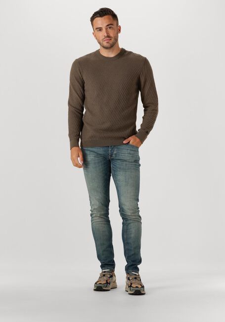 Braune CAST IRON Pullover REGULAR FIT COTTON STRETCH STRUCTURE - large