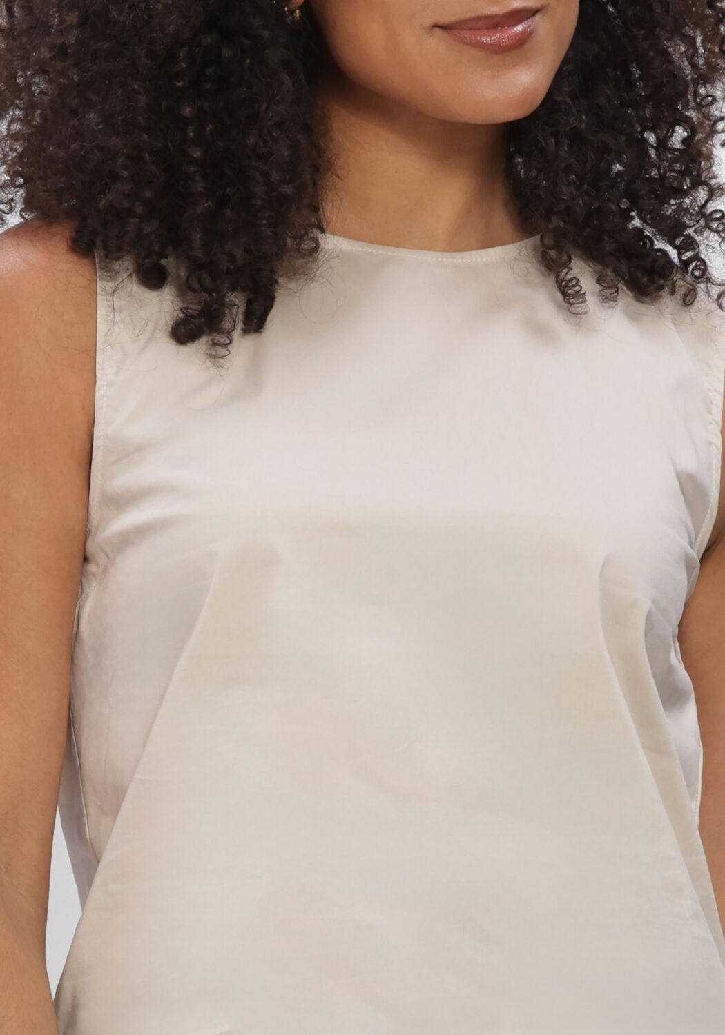 Beige OBJECT Top OBJFIE PAIGE LO S/L TOP - large