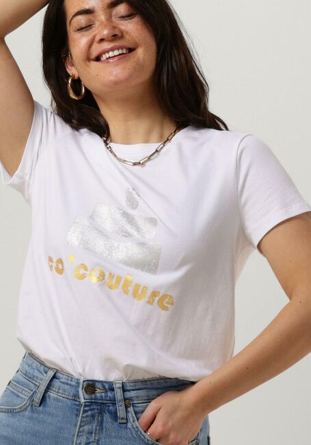 Nicht-gerade weiss CO'COUTURE T-shirt COCO METALLIC TEE - large