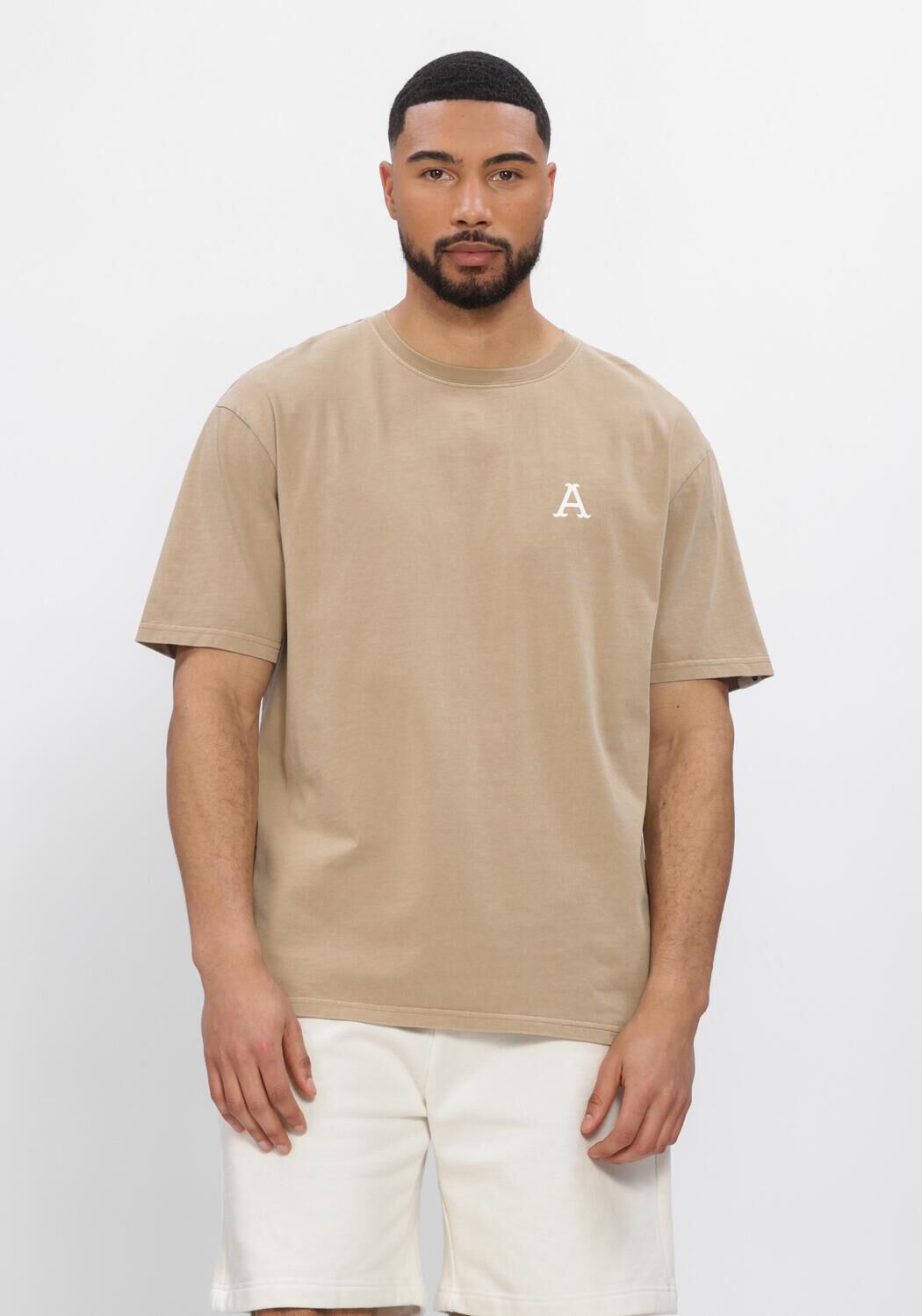 Sand ANERKJENDT T-shirt AKVILLADS SUN PRINT SS TEE - large