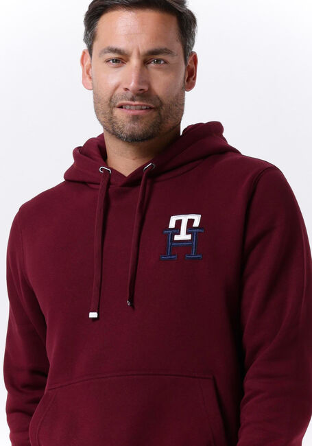 Bordeaux TOMMY HILFIGER Sweatshirt ESSENTIAL MONOGRAM HOODY | Omoda
