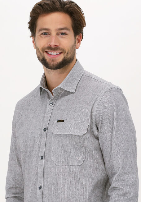 Hellgrau PME LEGEND Casual-Oberhemd LONG SLEEVE SHIRT PRINT ON HEA - large