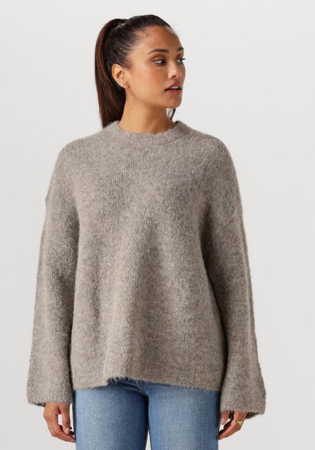 Graue SELECTED WOMEN Pullover SLFGABRIELLA LS KNIT NEW O-NECK - large