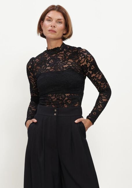 Schwarze Y.A.S. Top YASLACEY LS LACE TOP - large