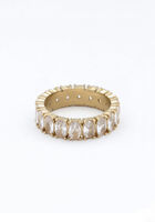 Goldfarbig NOTRE-V Ring RING STRASS CRYSTAL - medium