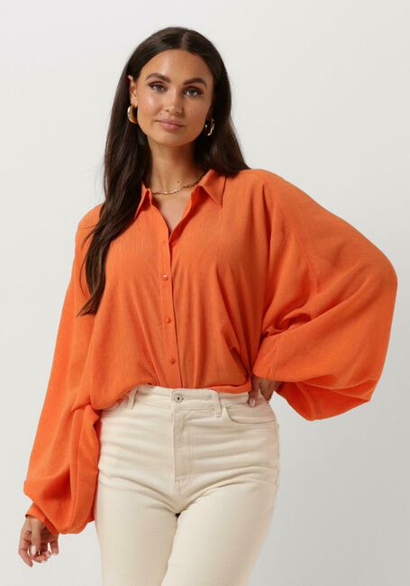 Orangene ANOTHER LABEL Blusen BOBBY SHIRT L/S - large