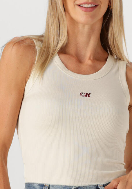 Ecru CALVIN KLEIN Top A-MODAL RIB TANK - large