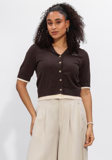 Braune CO'COUTURE Pullover & Cardigans LUECC CROP CARDIGAN - large