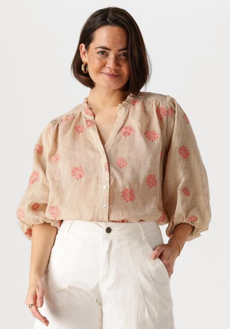 Beige NUKUS Blusen TINA BLOUSE EMBROIDERY - large