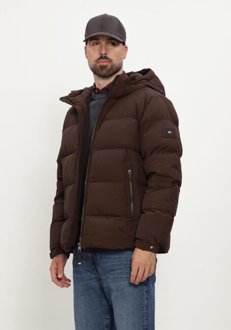 Braune TOMMY HILFIGER Wattierte Jack DOWN HOODED PUFFER JKT - large