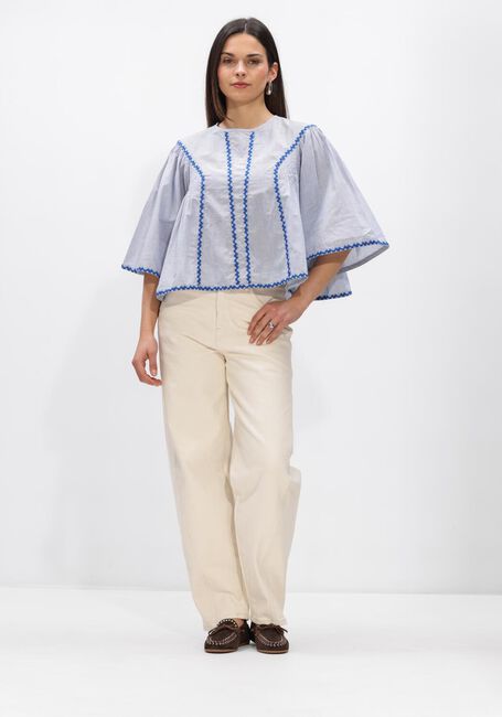 Blaue BY-BAR Blusen DAVIN PIN STRIPE BLOUSE - large