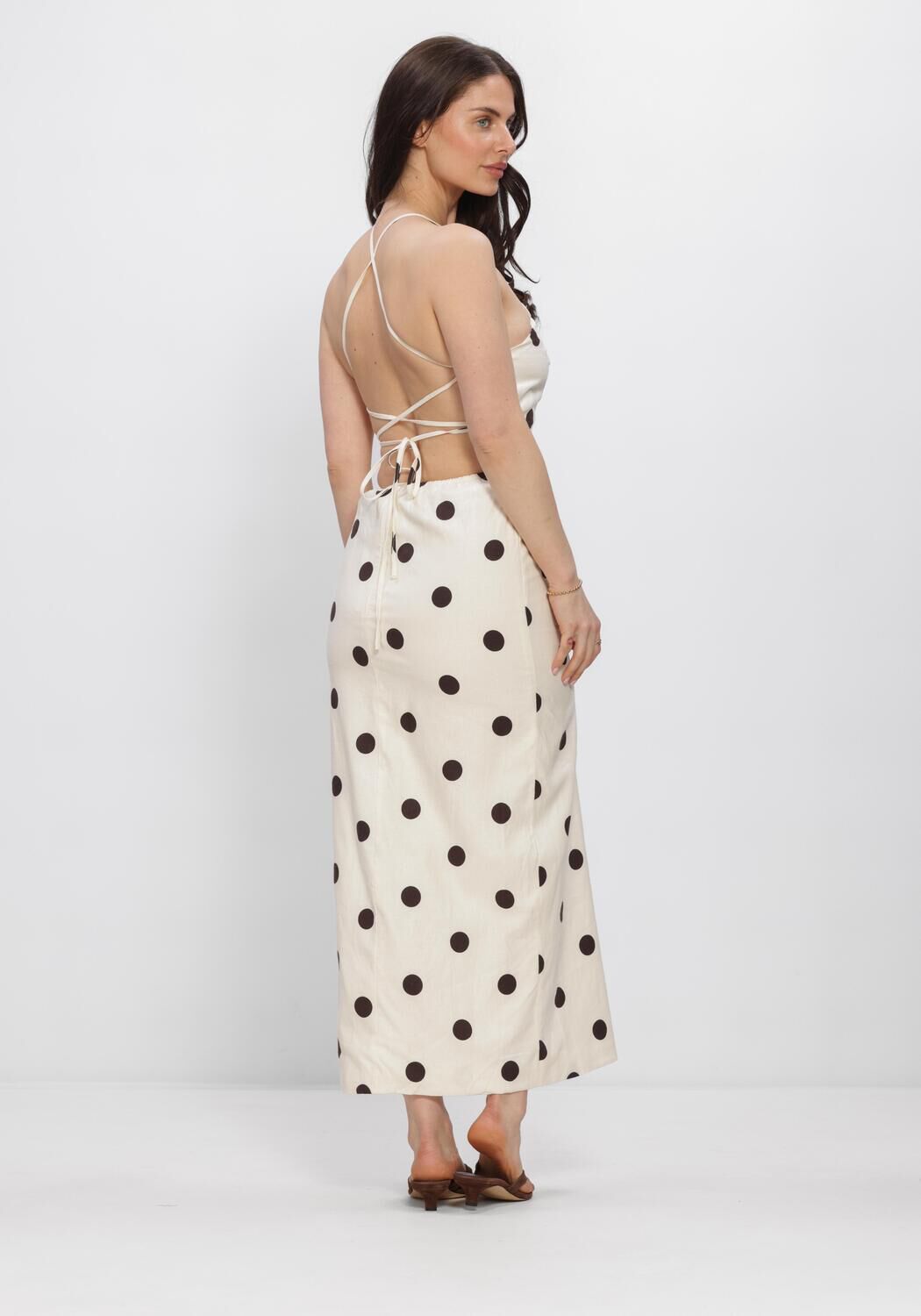 Ecru GRACE & MILA Midikleid SS26210010 - large