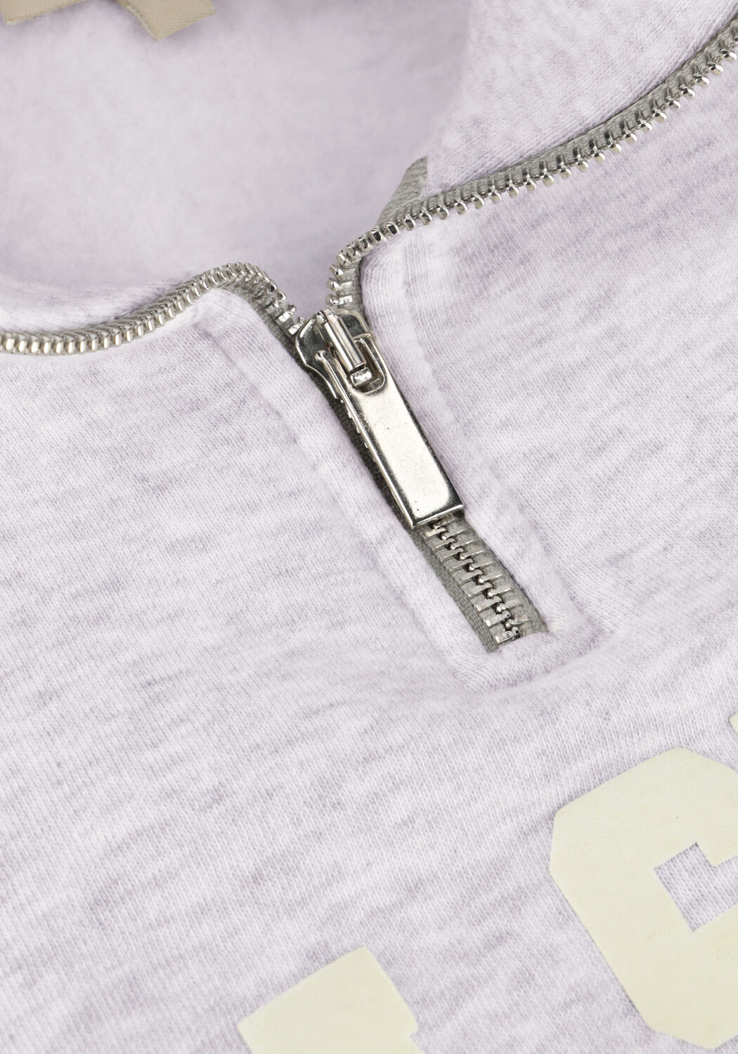 Hellgrau THE LOLA CLUB Pullover JAYLA HALF ZIP SWEATER - large