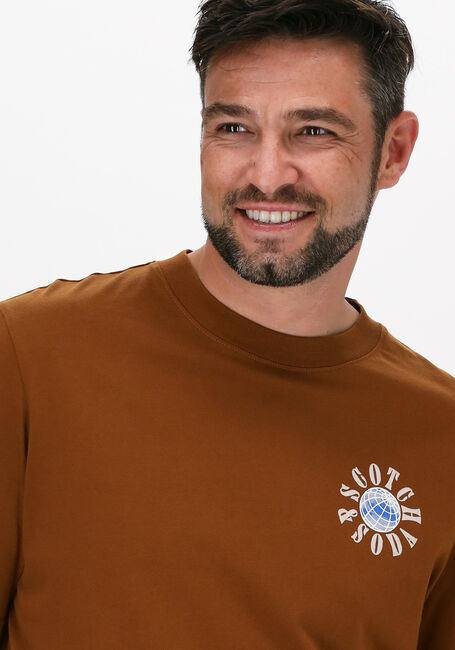 Braune SCOTCH & SODA T-shirt GRAPHIC LOGO REGULAR FIT T-SHI - large